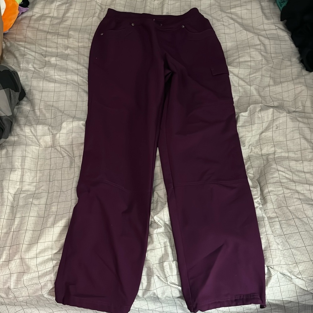 Purple elastic pants